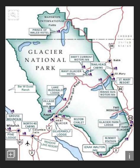 √ Montana National Parks Map