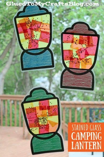 Stained Glass Camping Lantern Craft Idea For Kids