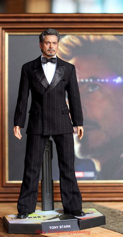 MK100 1/6 Iron Man Expo Tony Stark Black Striped Suit Shoes Base Set ...