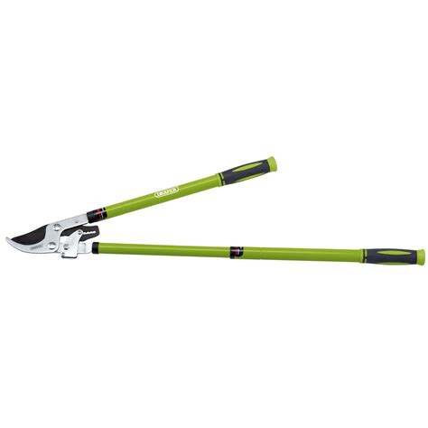 Telescopic Ratchet Action Bypass Loppers with Steel Handles