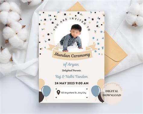 Tonsure Ceremony Invitation Mundan Invitation Card - Etsy