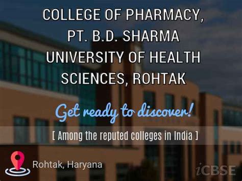 College of Pharmacy, Pt. B.D. Sharma University of Health Sciences ...