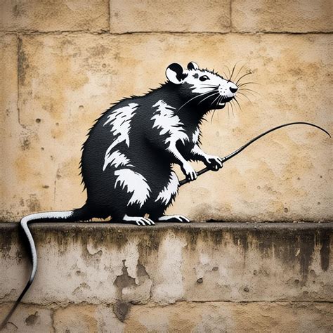 Banksy || rat on a wall - AI Generated Artwork - NightCafe Creator