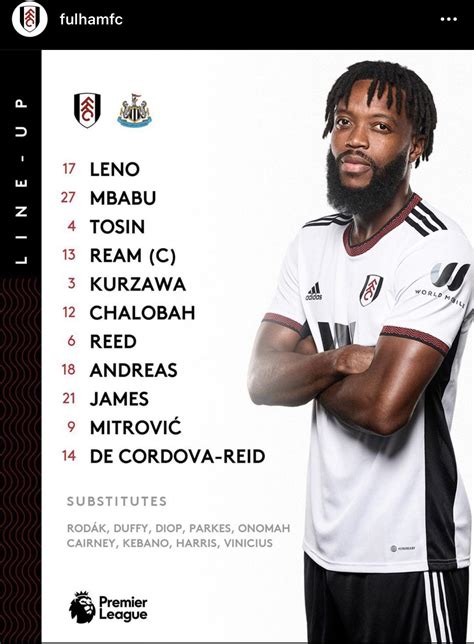 Fulham Lineup vs Newcastle : r/fulhamfc