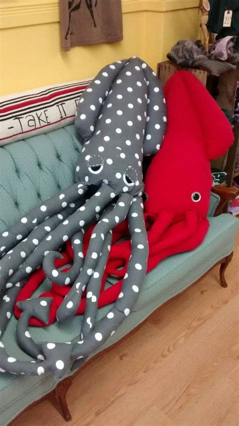 Giant Squid! Big Plushie octopus kid room. | Big plushie, Baby pillows ...