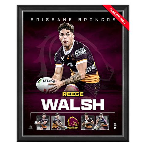 Reece Walsh Brisbane Broncos Official NRL Player Print Framed - 5591 ...