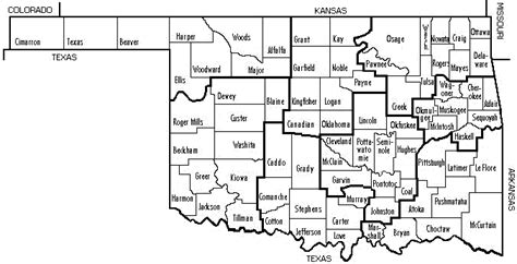 Oklahoma Maps - General County Roads