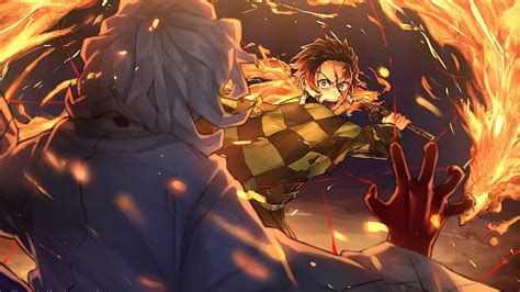 1920x1080px, 1080P free download | Demon Slayer Tanjiro Kamado Fighting ...