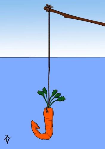 the stick and the carrot By yaserabohamed | Philosophy Cartoon | TOONPOOL