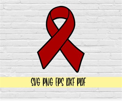 Burgundy Ribbon Sickle Cell Anemia Awareness Svg Png Eps Dxf Pdf/ribbon ...