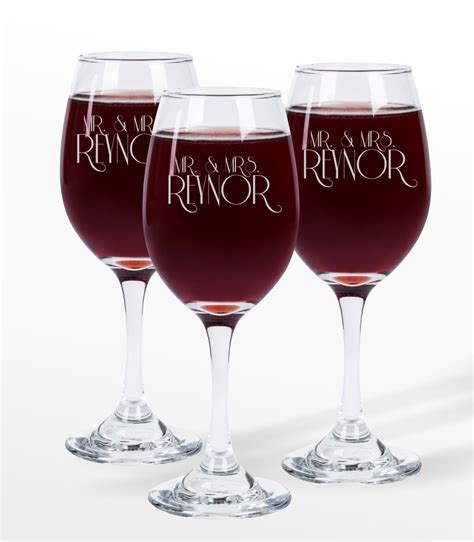 Personalized Engraved Wine Glasses sold Individually - Etsy