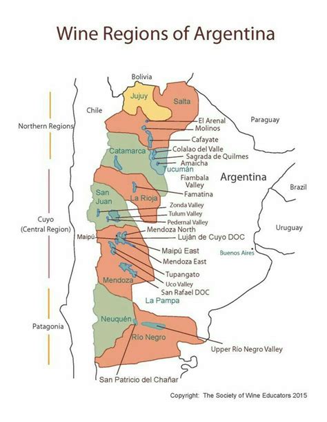 Wine regions of Argentina | Wine map, Wine knowledge, Wine region