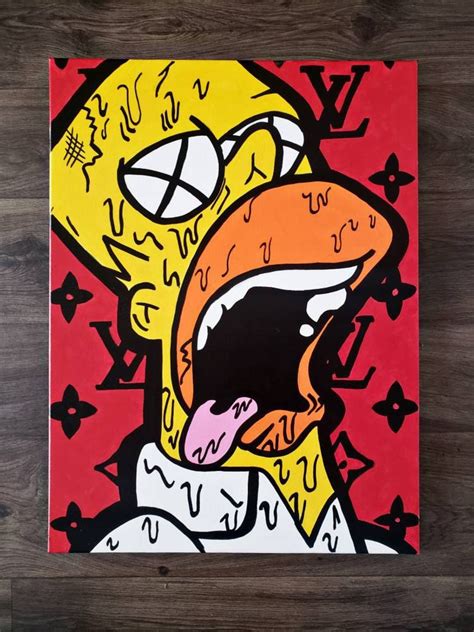 Homer Simpson Pop Art,simpson's Art,pop Art Collection,hand-painted Art ...