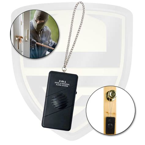 Small Taser Black: 2-in-1 Door Knob Alarm for Extra Security