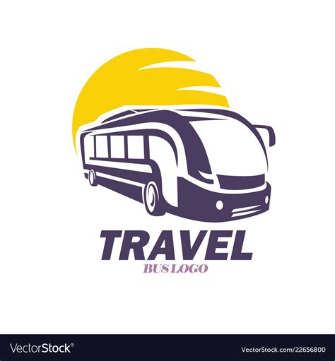 Modern bus symbol stylized icon for logo Vector Image