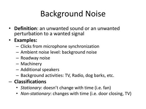 PPT - Background Noise PowerPoint Presentation, free download - ID:2036740