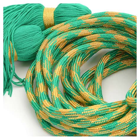 Alb cincture, green and gold color | online sales on HOLYART.com