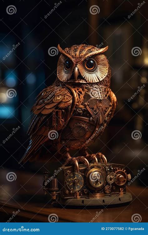 Steampunk Sculpture of Owl Made of Metal and Leather, Incredible ...