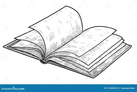 Open Book Illustration, Drawing, Engraving, Ink, Line Art, Vector Stock ...