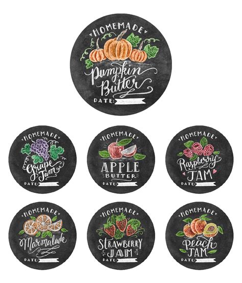 Chalk Art Jam Labels Hand-Drawn by Valerie McKeehan | Worldlabel Blog