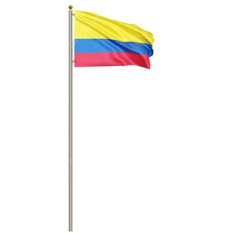 Colombia Flag With Pole, Colombia Flag Waving, Colombia Flag Waving ...