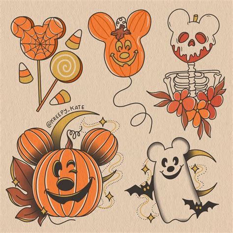 Halloween at Disney Tattoo Designs | Disney tattoos, Spooky tattoos ...