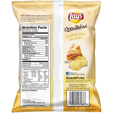 Frito Lay Baked Chips Nutrition Facts | Besto Blog