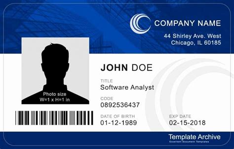 Employee Id Card Template Free Download Word - Nisma.Info