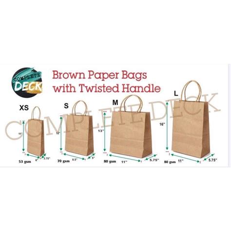 On hand Paper bags Small, Medium and Large size! 50 pcs per bundle ...