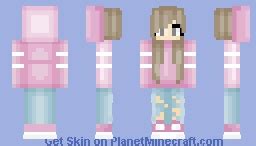 Pink Hoodie Girl Minecraft Skin