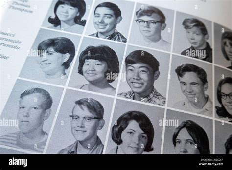 Vintage 1960s High School Yearbook, USA Stock Photo - Alamy