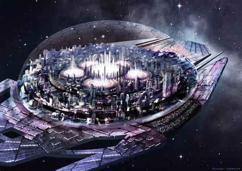 The Galactic Arena | Futuristic city, Space art, Spaceship art