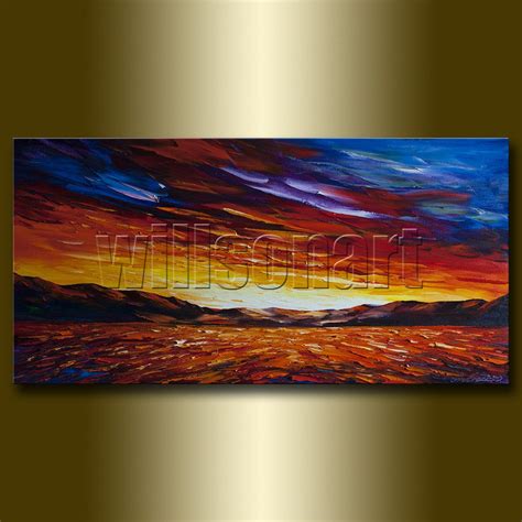 Sunrise Over the Sea Seascape Painting Oil on Canvas Textured - Etsy