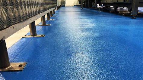 Periwinkle Blue Non-Slip Commercial Bakery Floor - Allied Finishes