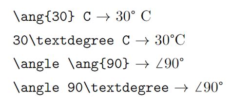 Degree symbol (90° or °C) in LaTeX - CodeSpeedy