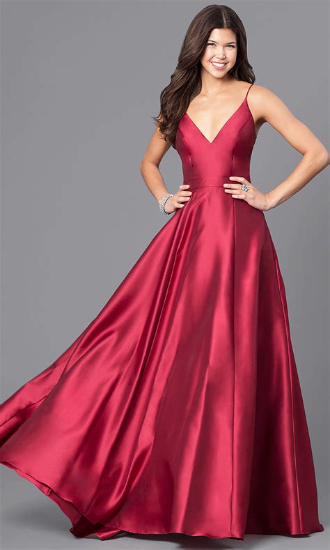 Long Wine Red JVN by Jovani Prom Dress - PromGirl