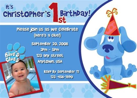 Dinywageman: Blues Clues Birthday Invitations Printable