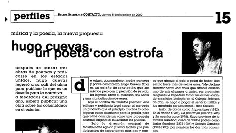 Prensa - Diario Occidente - hugo cuevas-mohr poeta