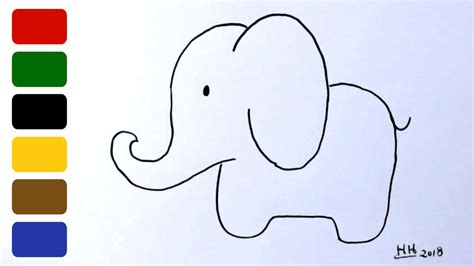 How To Draw A Cartoon Elephant Youtube | Images and Photos finder