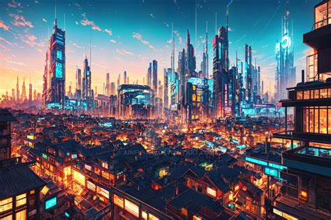 Cyberpunk Cityscape by AInfusion on DeviantArt