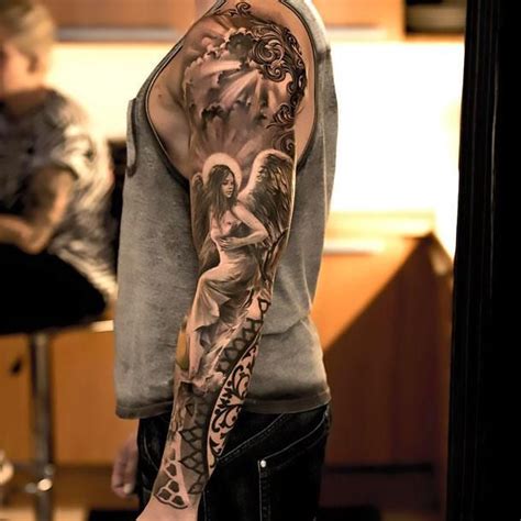 Best Sleeve Tattoo Idea | Angel sleeve tattoo, Angel tattoo designs ...