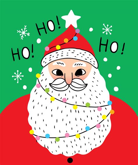 Cartoon cute Christmas Santa claus say ho ho ho 681185 Vector Art at ...