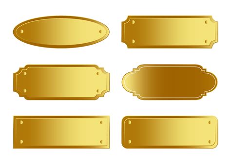 GOLD NAMEPLATE SVG Clipart Name Plate Png Gold Sign Door ...