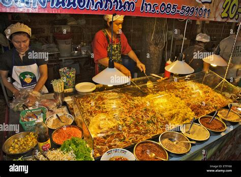 Street food at the Night Market in Chiang Mai Stock Photo - Alamy