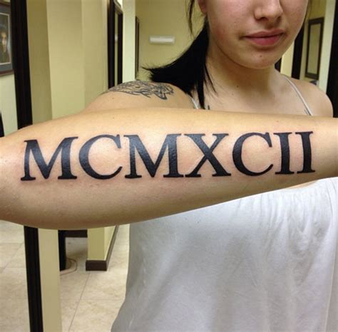 36 Exquisite Roman Numeral Tattoo Designs - TattooBlend