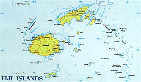 Fiji Islands map. Map of Fiji Islands | Vidiani.com | Maps of all ...