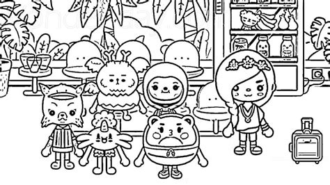 Toca Boca Life World Coloring Page - Free Printable Coloring Pages