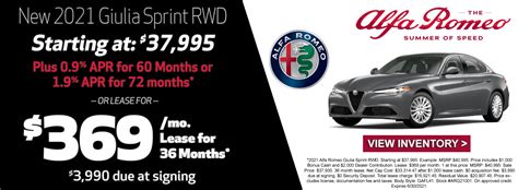 Ron Tonkin Alfa Romeo New Vehicle Specials | Ron Tonkin Alfa Romeo