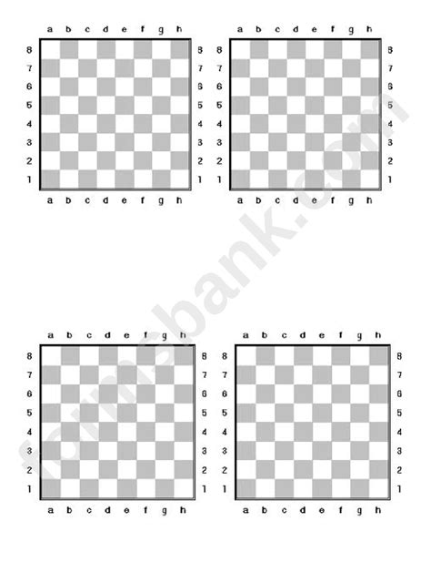 Chess Board Template printable pdf download