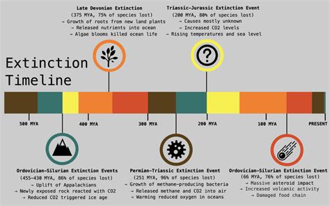 Infographic : Timeline of All Five Major Extinctions - Infographic.tv ...